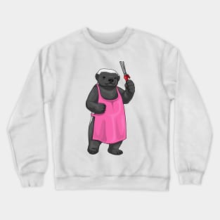 Honey badger Hairdresser Hair clip Crewneck Sweatshirt